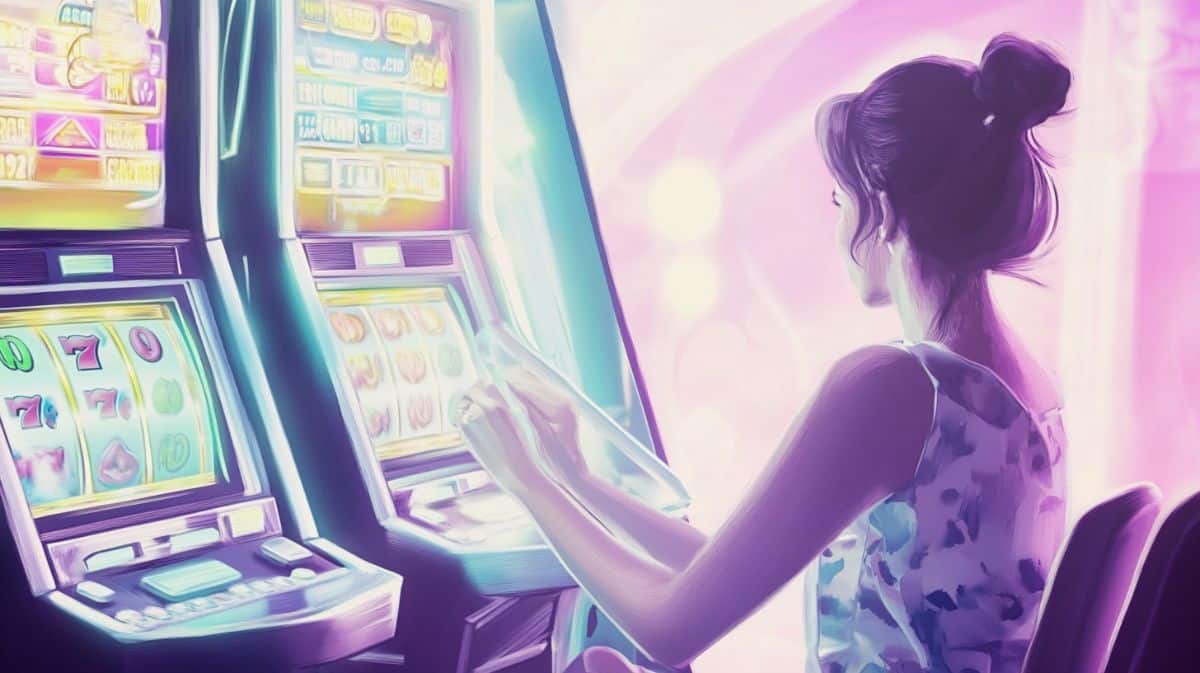 Frau spielt im Casino in Liechtnstein
