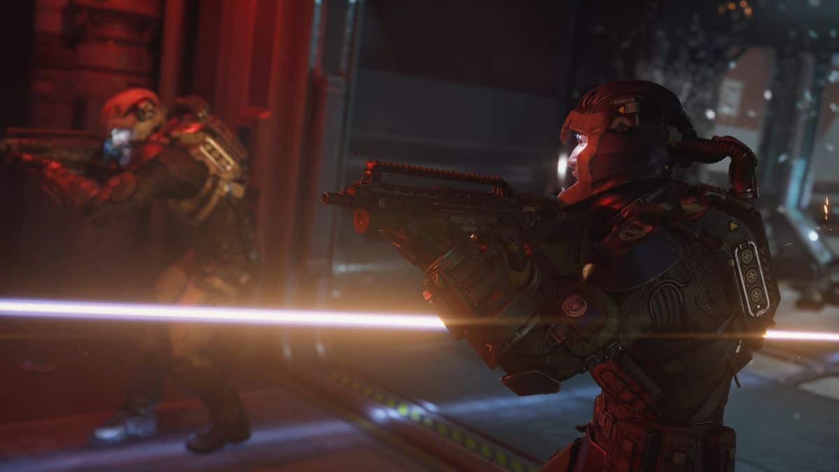 image montrant personnage en train de viser avec son arme dans la bêta expanse osiris reborn