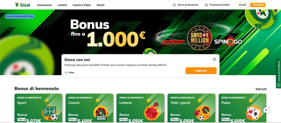 Sisal casino online