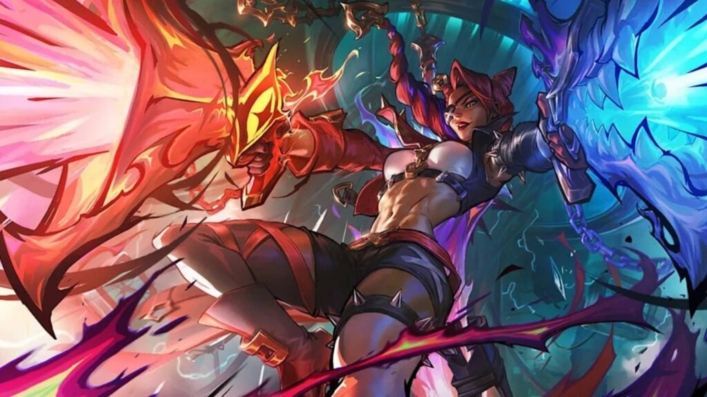 獰猛なチャンピオンがLoLアリーナランク戦で炎と氷の攻撃を繰り出す