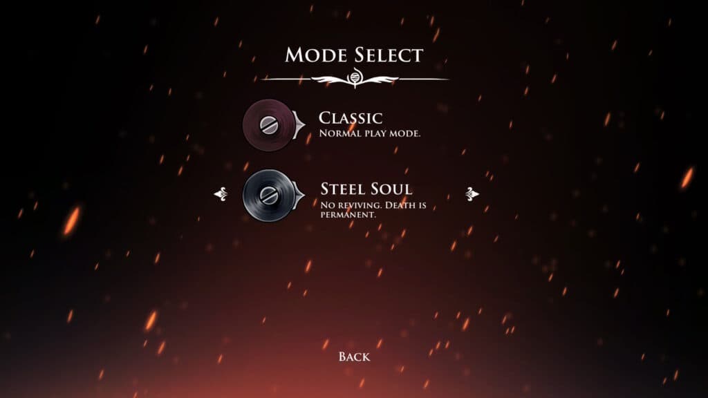 게임 할로우 나이트: 실크송 강철 영혼 하드 모드 진입 화면