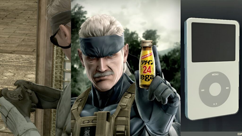 메탈 기어 솔리드 4에 등장하는 PS3 컨트롤러, 리게인, 아이팟