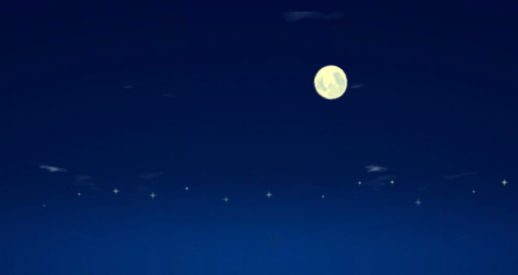 모여봐요 동물의숲에 등장하는 밤하늘