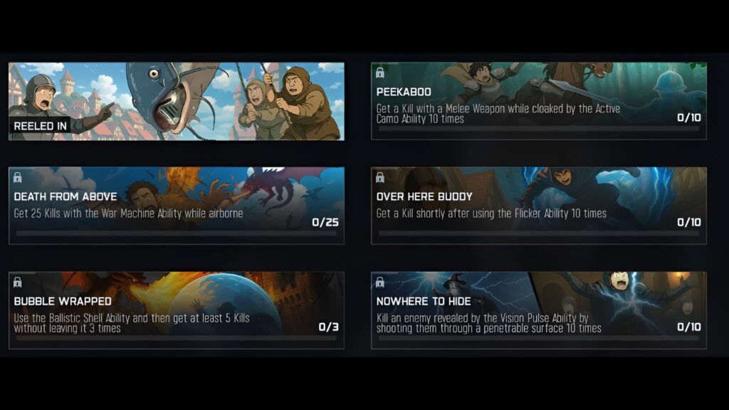 콜 오브 듀티: 블랙 옵스 7의 콜링 카드 미션 목록.