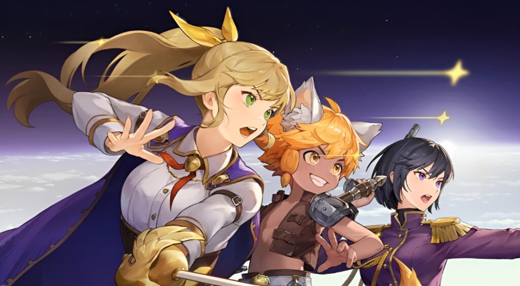 게임 가디스 오더에 등장하는 세 명의 주요 캐릭터들