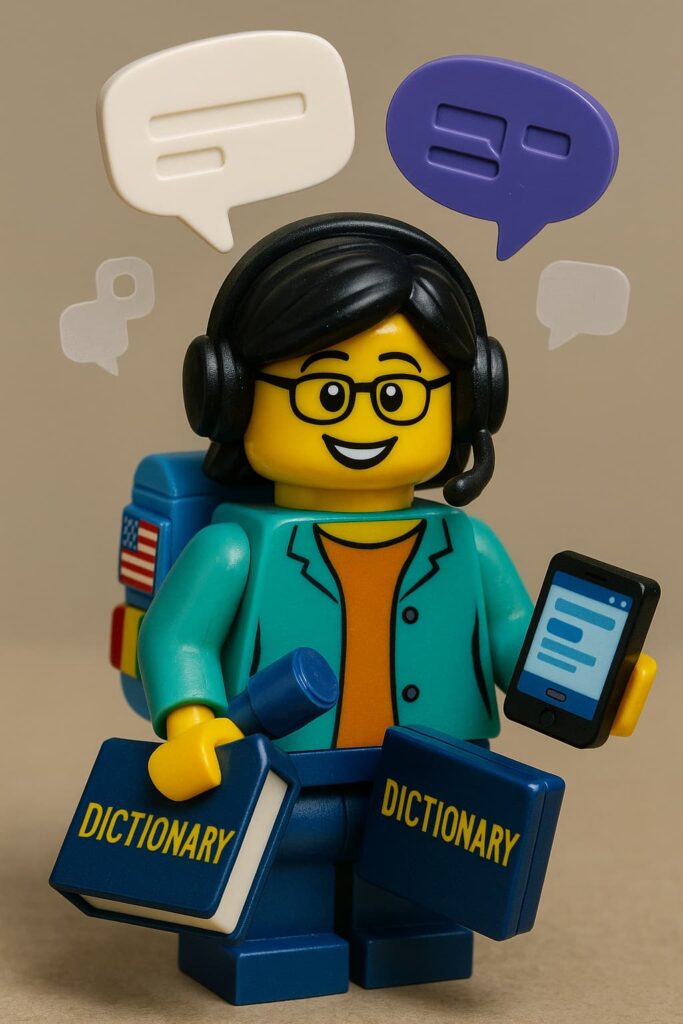 사전 두 개를 든 로컬라이저