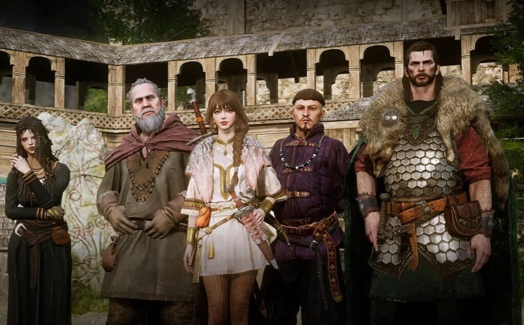 오딘 발할라 게임에 등장하는 다양한 연령대와 성별 인물들