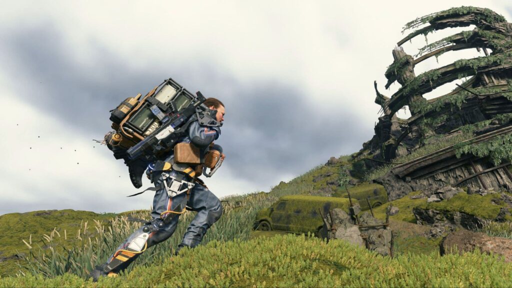 게임 데스 스트랜딩의 배달 장면 스크린샷