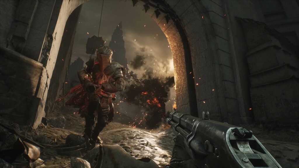 게임 위치파이어 성문 아래 전투 장면