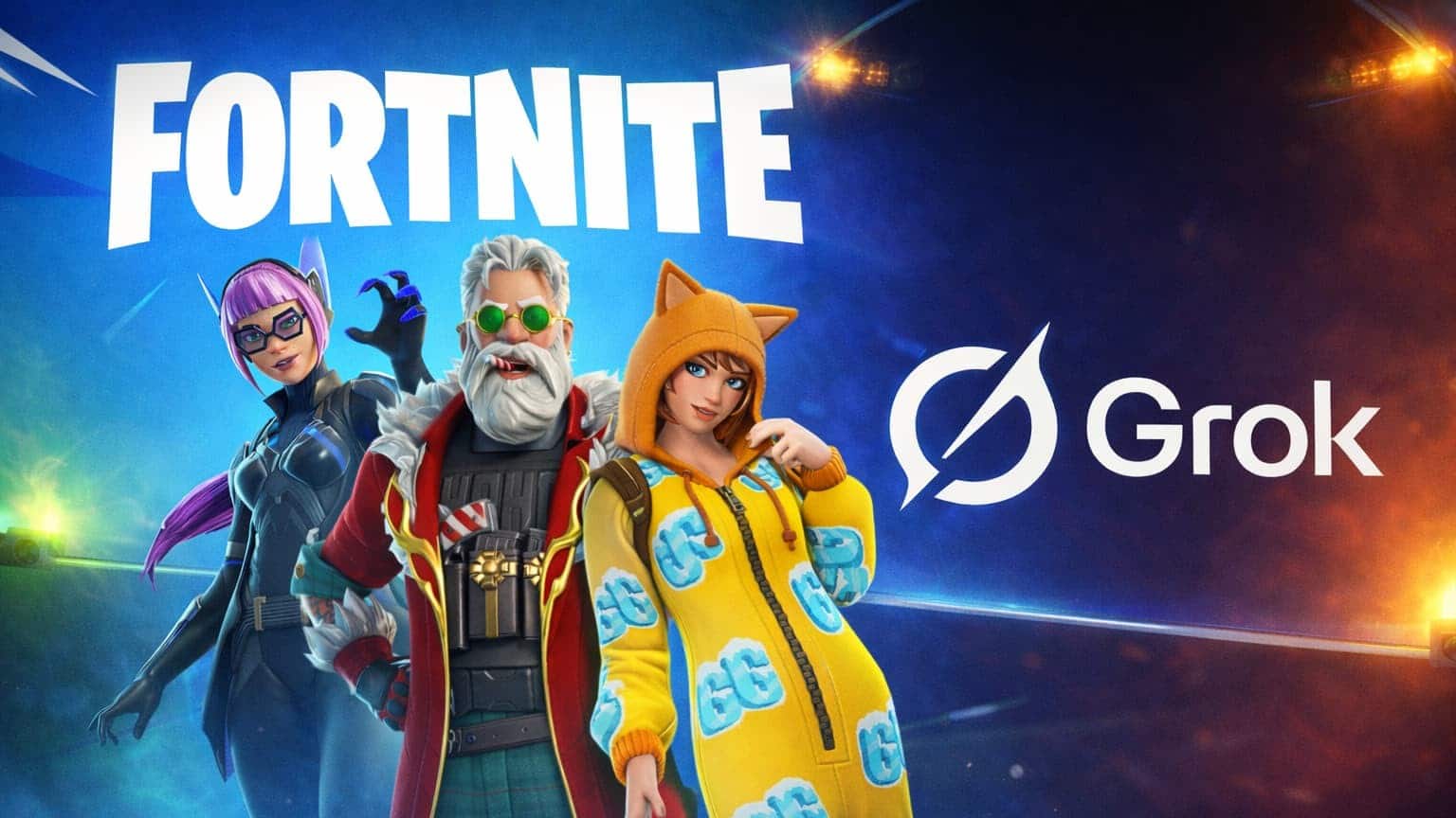 포트나이트와 그록 합성 이미지