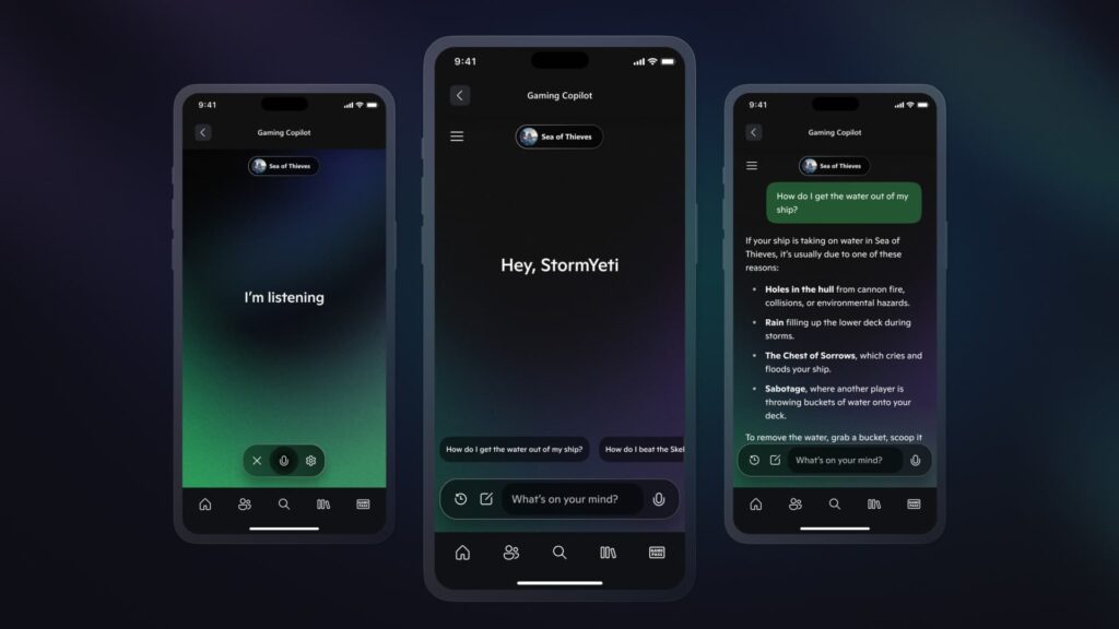 엑스박스 게이밍 코파일럿이 띄워진 휴대폰 이미지