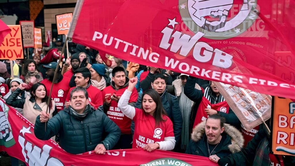 IWGB의 활동 보여주는 이미지