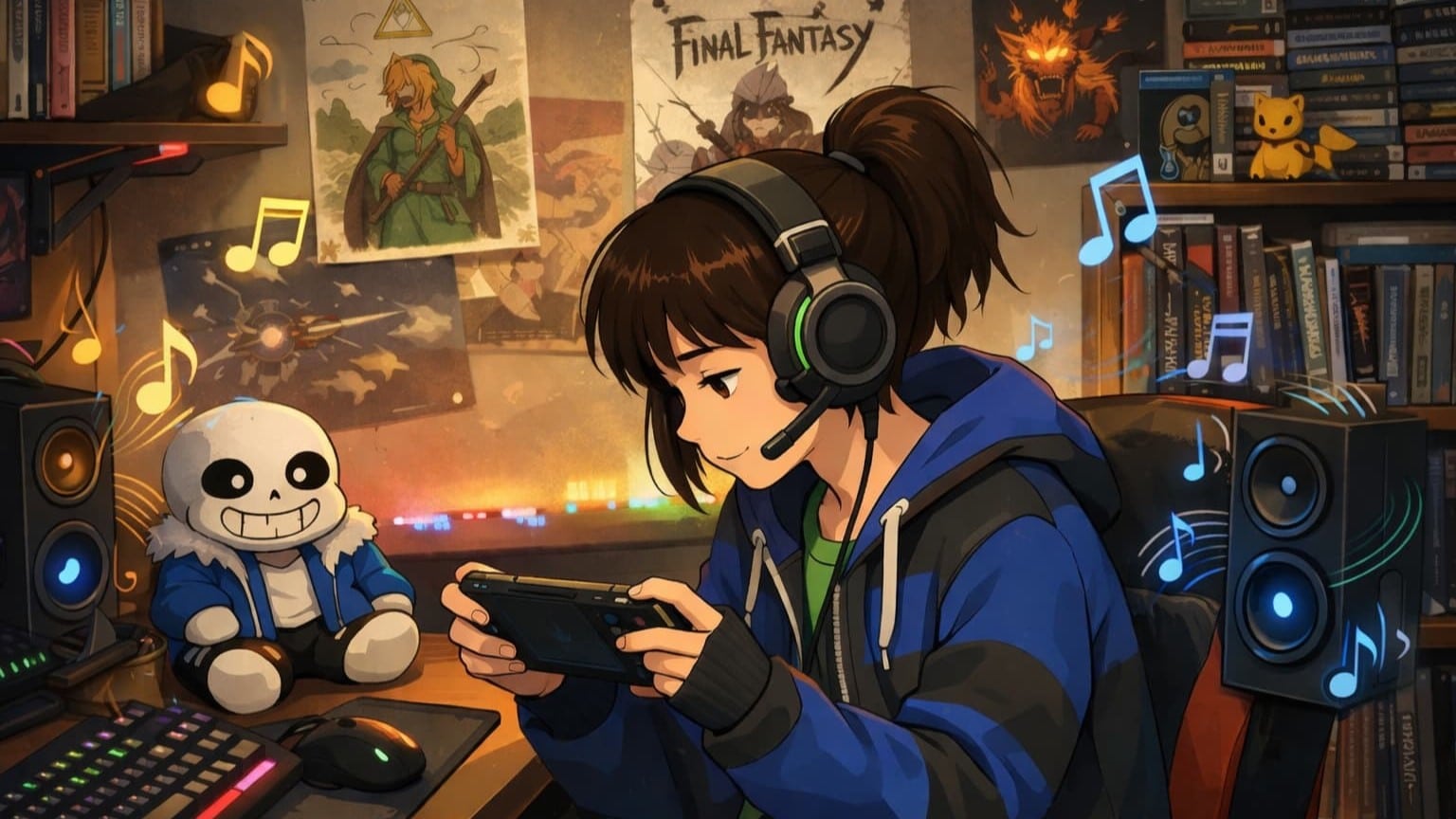 게임 음악을 듣는 LOFI 게이머