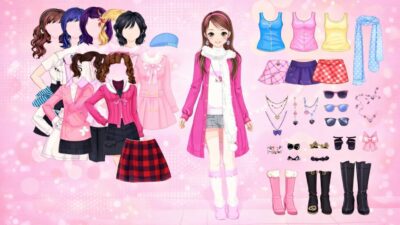 2000년대 초반 유행하던 옷입히기 게임 화면