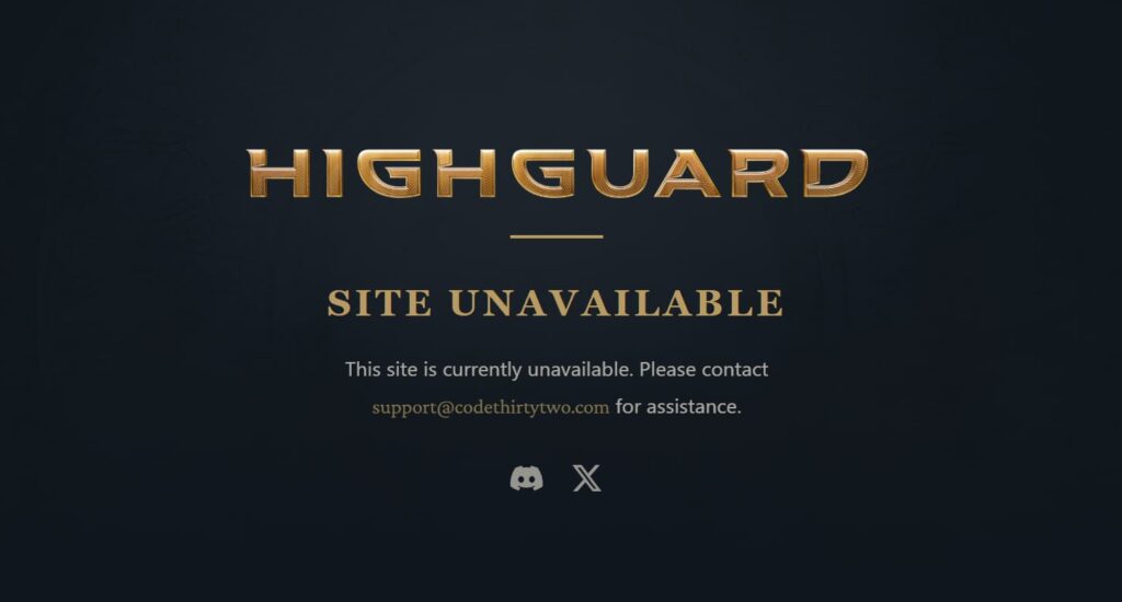 접속이 차단된 게임 하이가드 홈페이지