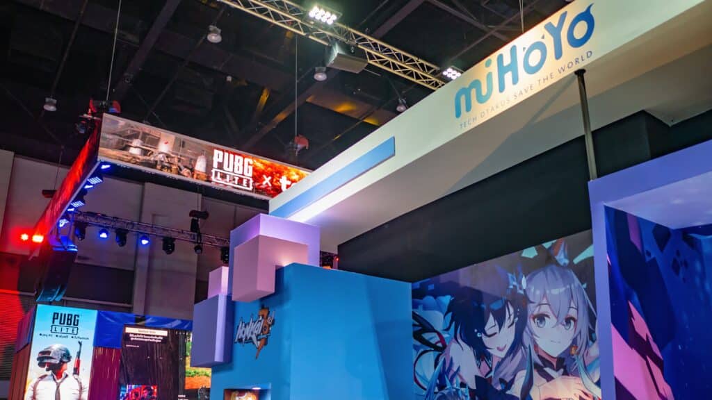 미호요 게임 행사 부스 사진