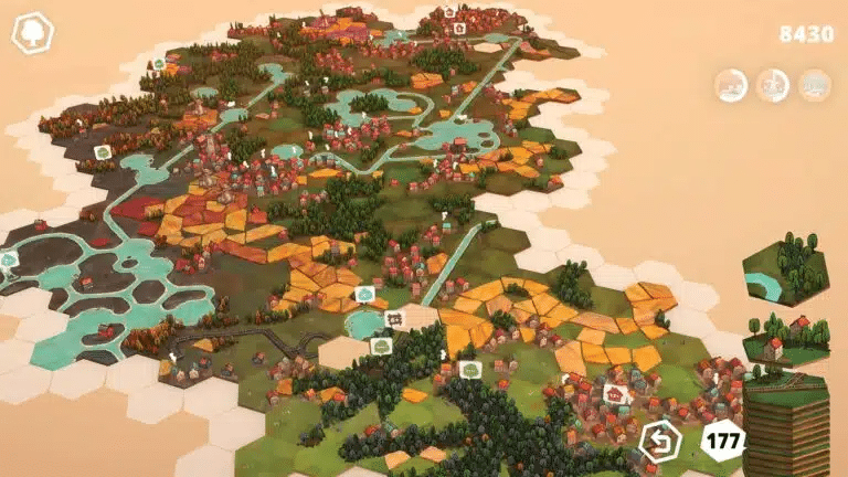 Dorfromantik staat bekend om zijn rustige gameplay