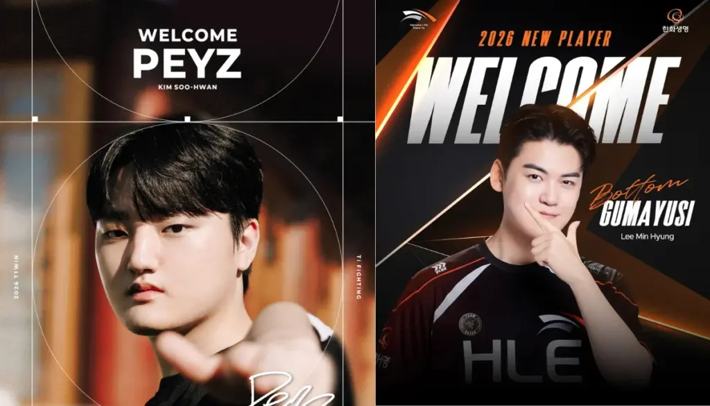 Peyz spelar i T1 och Gumayusi numer i HLE