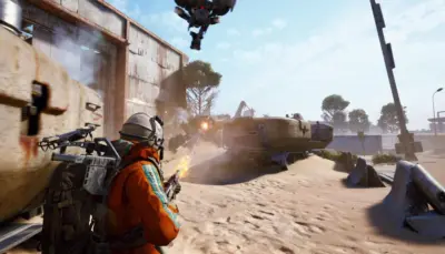 En Arc Raider som skjuter på en Robot (arc)