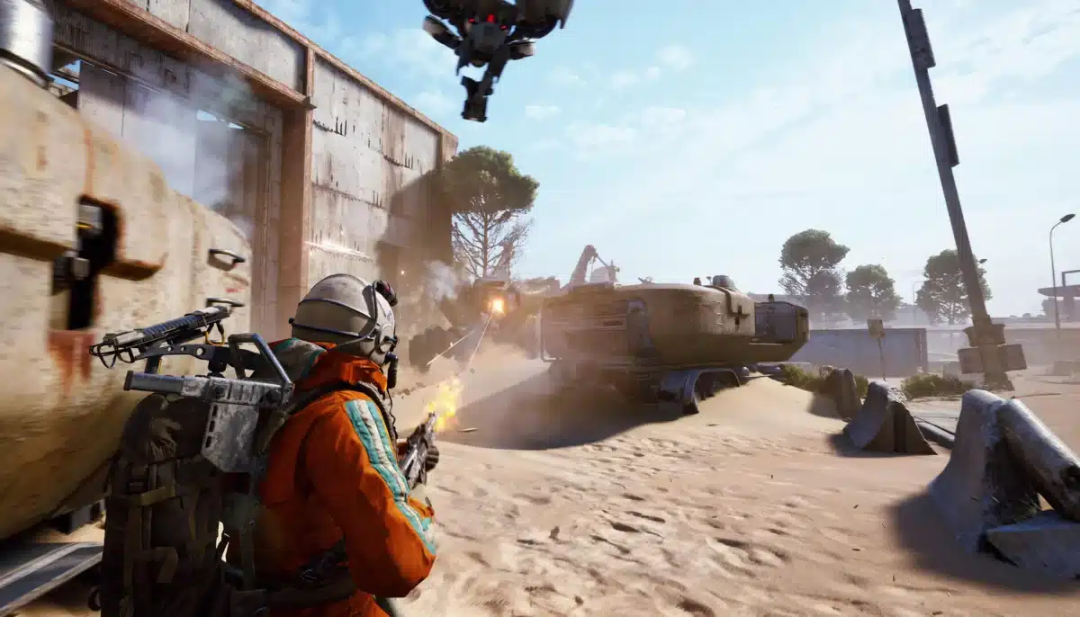 En Arc Raider som skjuter på en Robot (arc)