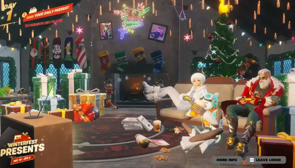 Fortnite winterfest kalender 2025