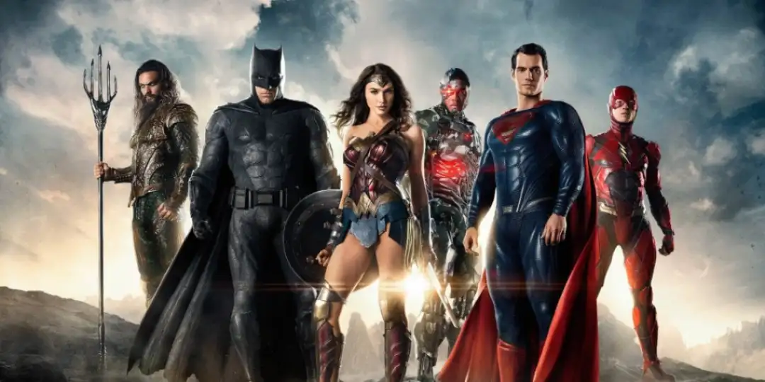 The cast of Justice League. This image is part of an article about all the DCEU movies ranked.