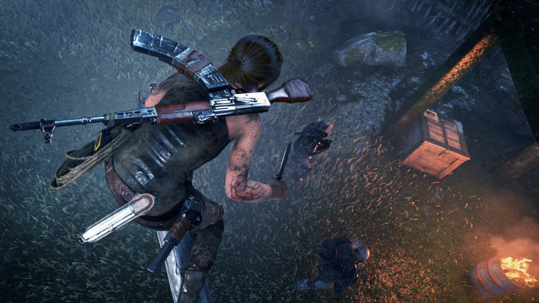 Rise of the Tomb Raider stealth kills are kind of stupid