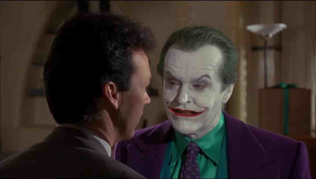 Michael Keaton Batman Returns Tim Burton unique Batman take of Bruce Wayne man child Jack Nicholson Joker