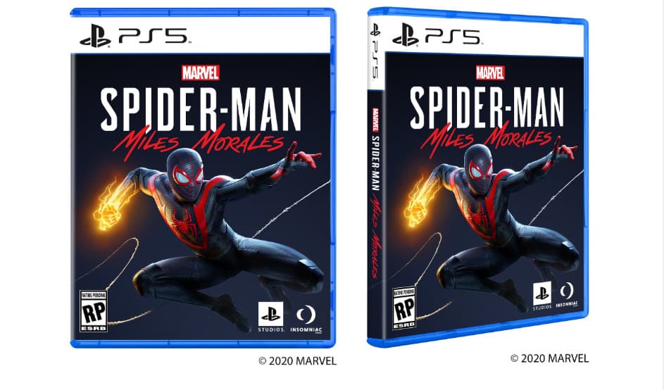 PlayStation 5 game case PlayStation 5 box art Spider-Man: Miles Morales box art Marvel