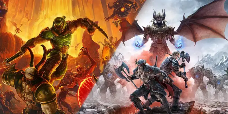 Doom Eternal The Elder Scrolls Online come to PlayStation 5 Xbox Series X free upgrade for current generation users Bethesda announcement