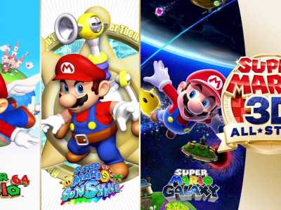Super Mario 3D All-Stars, Mario 35th Anniversary, Super Mario Sunshine, Super Mario Galaxy, Super Mario 64