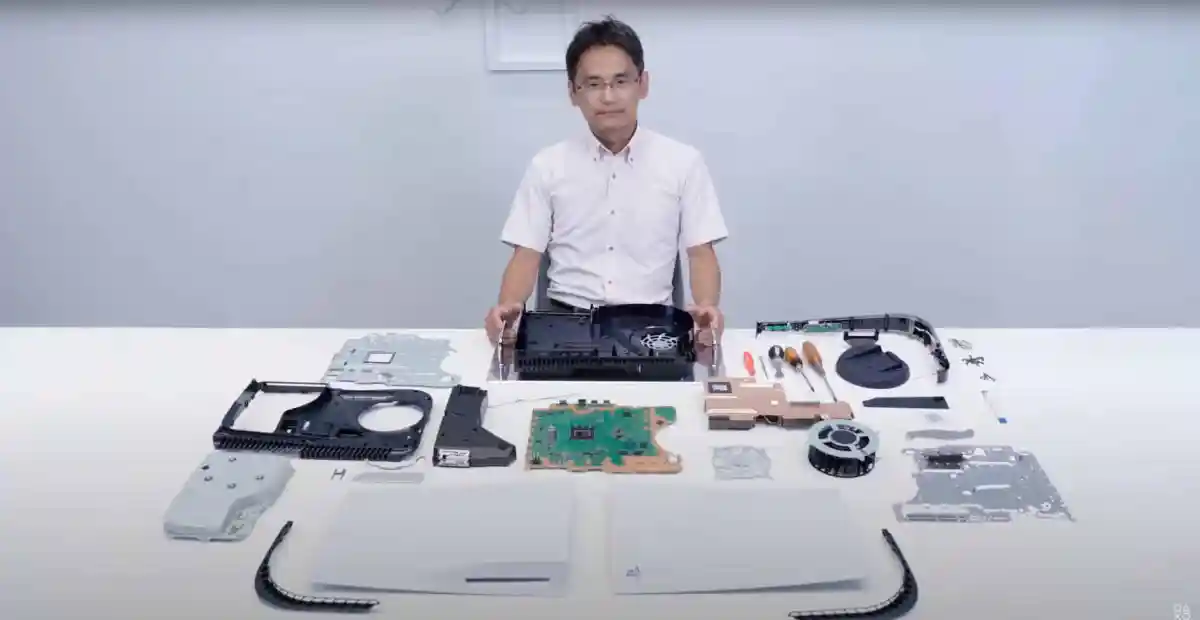 In a video, Sony VP of Mechanical Design Yasuhiro Ootori does a PlayStation 5 teardown, revealing a large heatsink and two dust catchers.