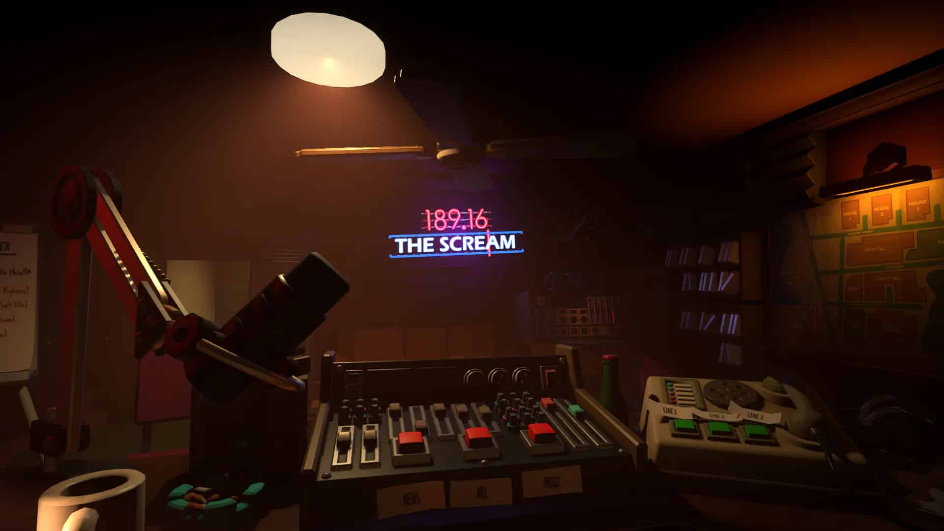 Killer Frequency Team17 game jam free radio host murderer puzzle horror game