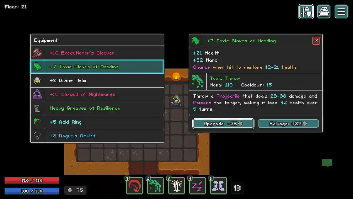Labyrinth of Legendary Loot Dominaxis Games itch.io free roguelike
