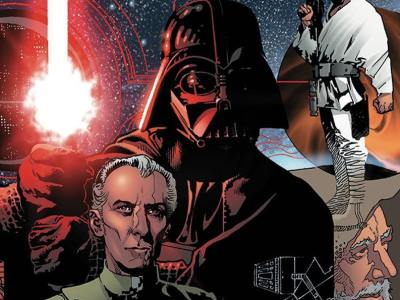 Star Wars Infinities A New Hope Dark Horse Comics what if story: the Death Star didn't blow up, Leia joins the Dark Side with Darth Vader, Yoda kills Coruscant
