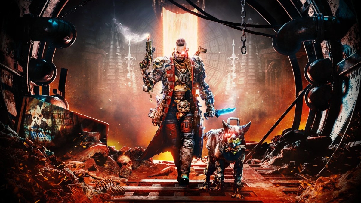 Necromunda: Hired Gun interview Streum On Studio Victor Mercier game producer Warhammer 40,000 40K brutal frenetic first-person shooter fast FPS with cyber mastiff
