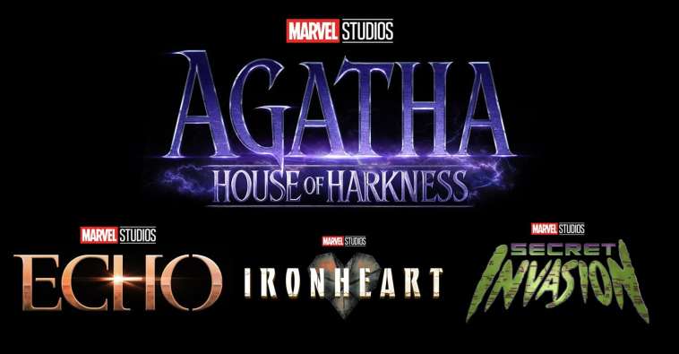 Agatha: House of Harkness Secret Invasion Ironheart Echo Disney+ Day MCU TV series release date announcement reveal teaser logo Marvel Cinematic Universe