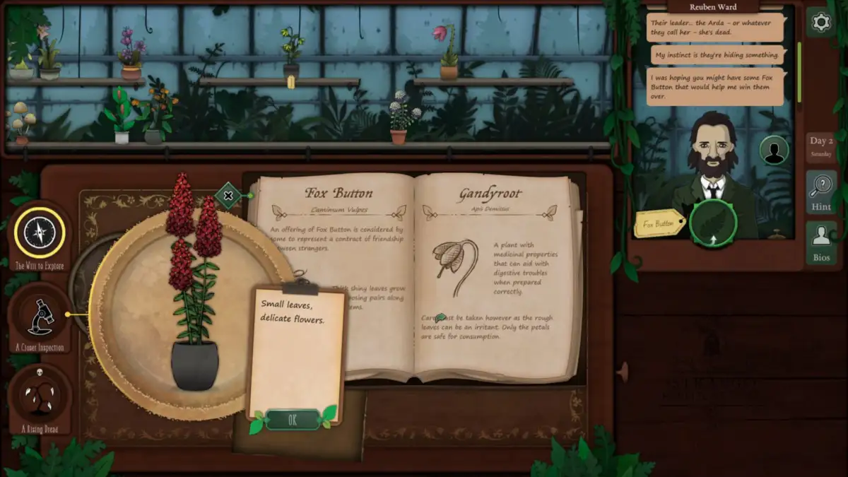 Strange Horticulture Is The Witcher by Way of Papers, Please Bad Viking Iceberg Interactive puzzle detective herbal mystery game