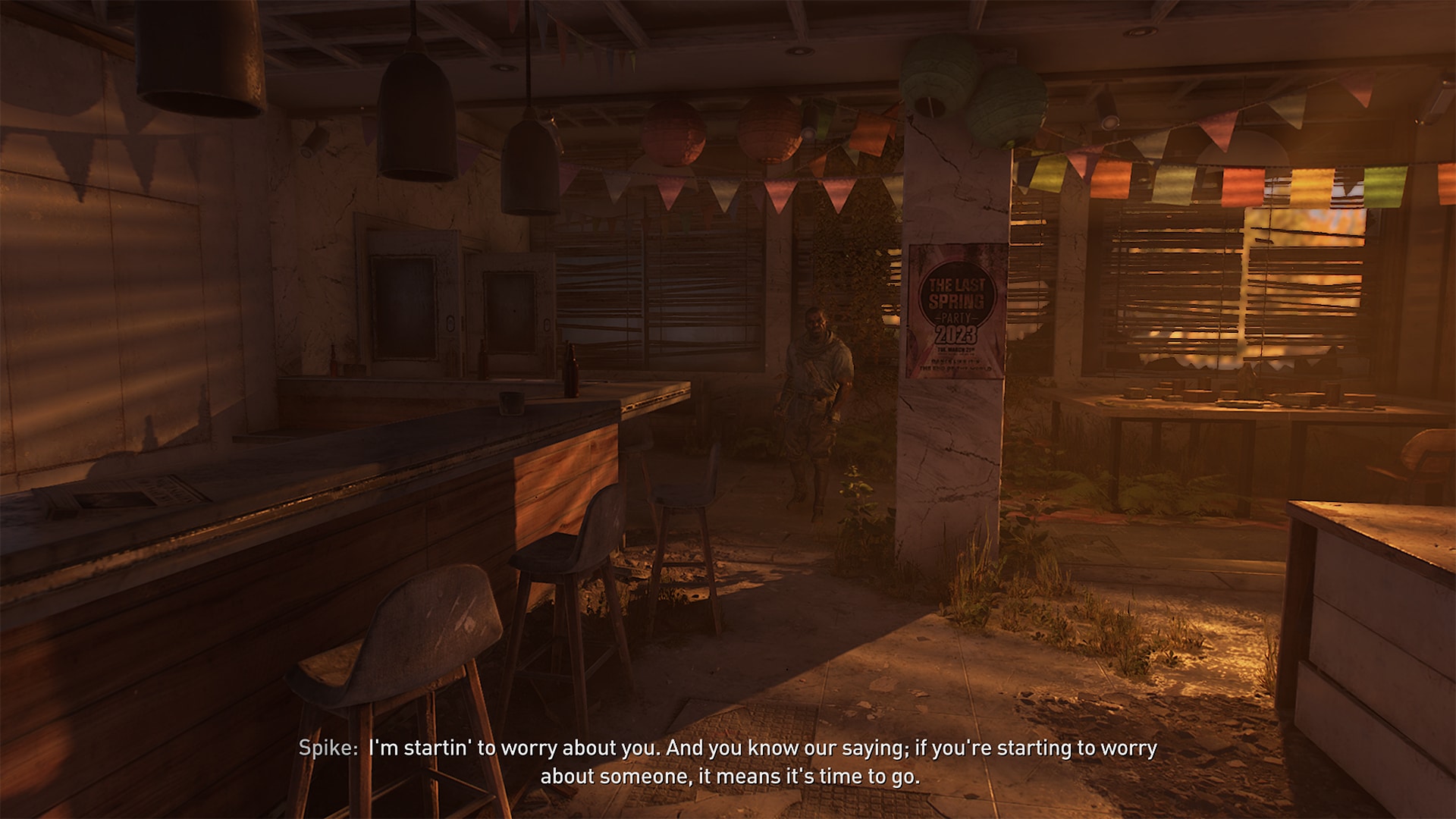 Dying Light 2 Stay Human intro opening hours hilarious skeleton observe Spike beehive