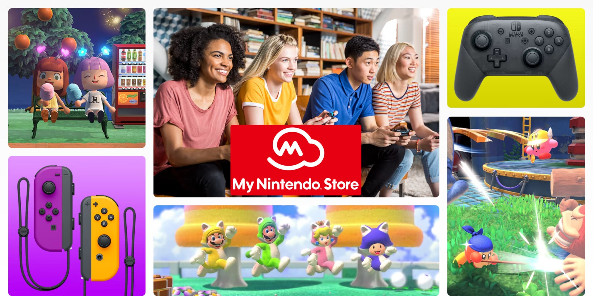 US Canada My Nintendo Store new official digital storefront shop Nintendo Switch games physical digital software hardware merch merchandise exclusives OLED controllers T-shirts mugs pillows United States