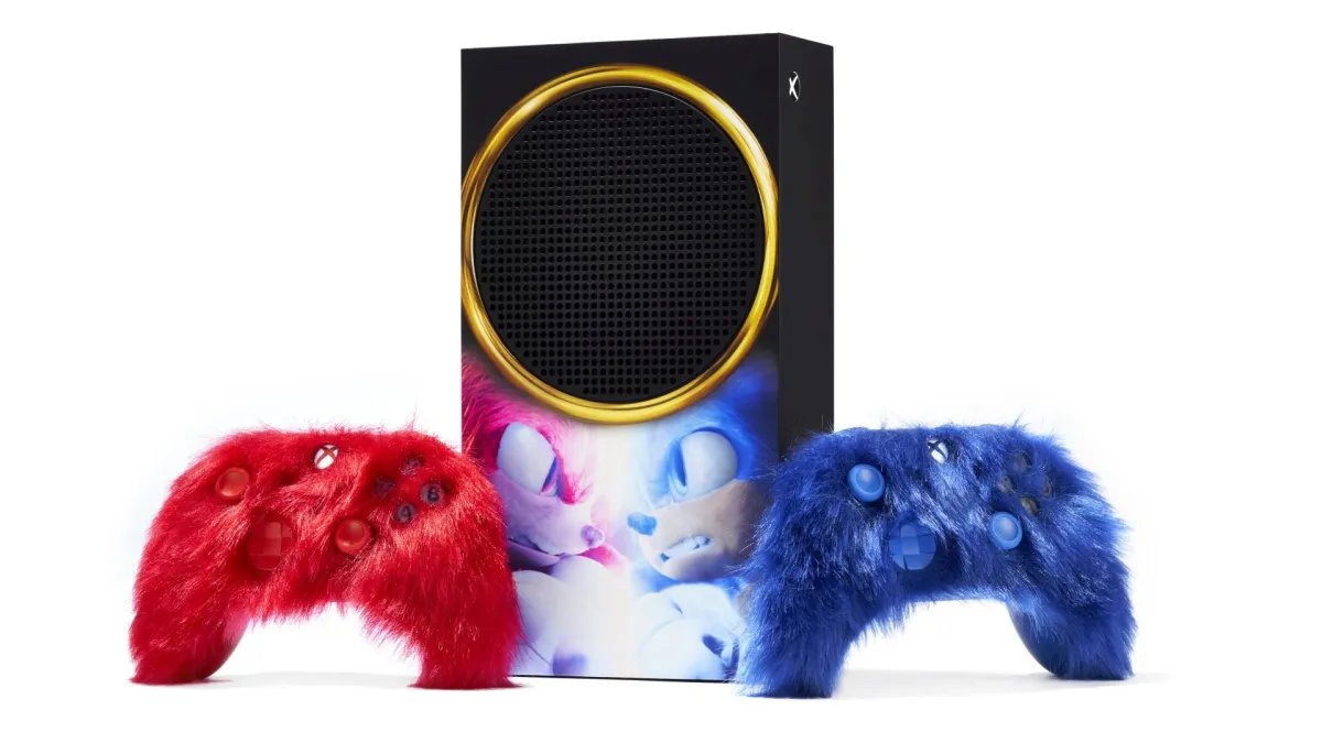 Sonic the Hedgehog 2 movie Xbox Series S custom furry fuzzy controller controllers