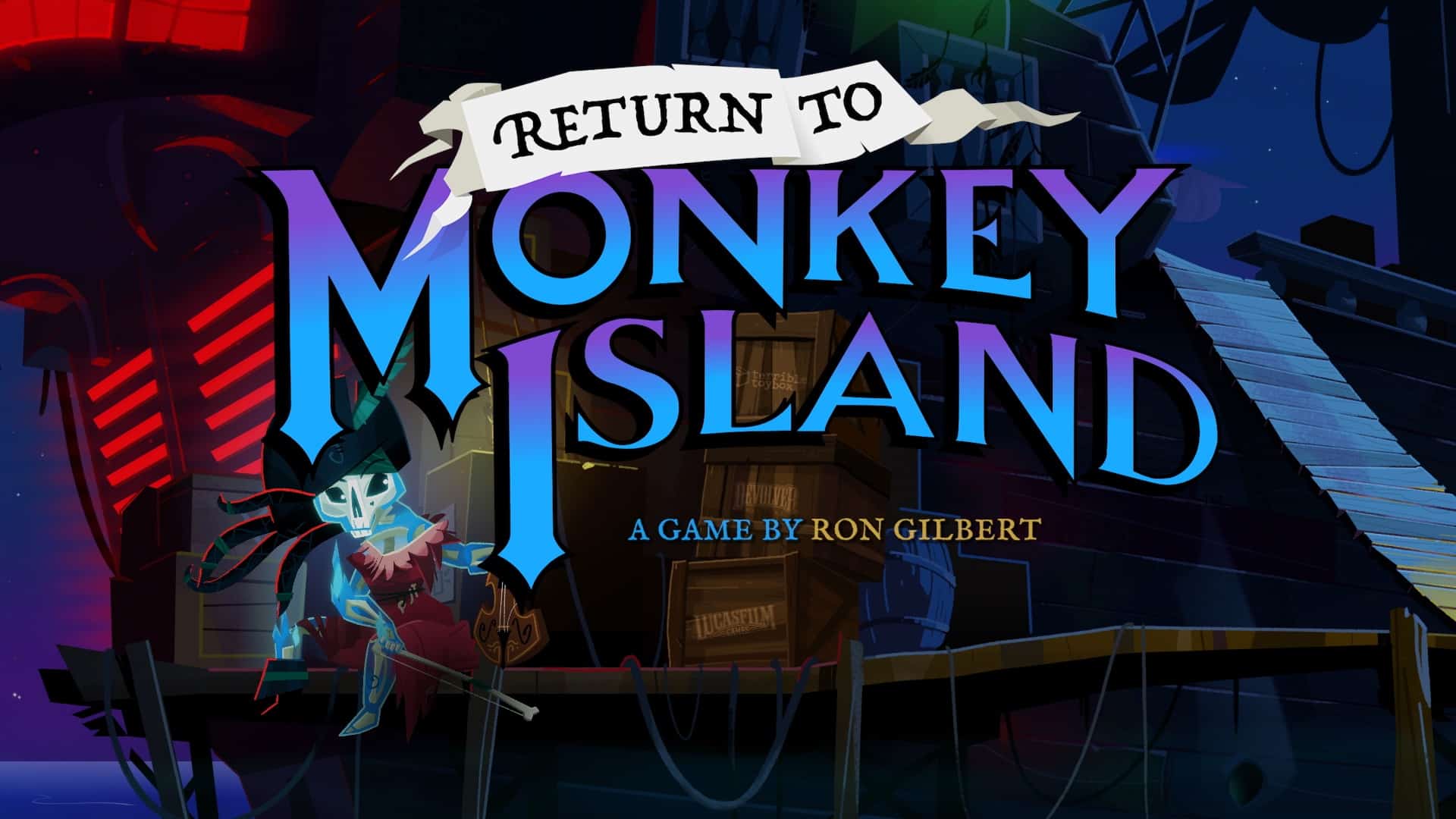 Return to Monkey Island reveal announcement trailer Ron Gilbert and Dave Grossman original designers back