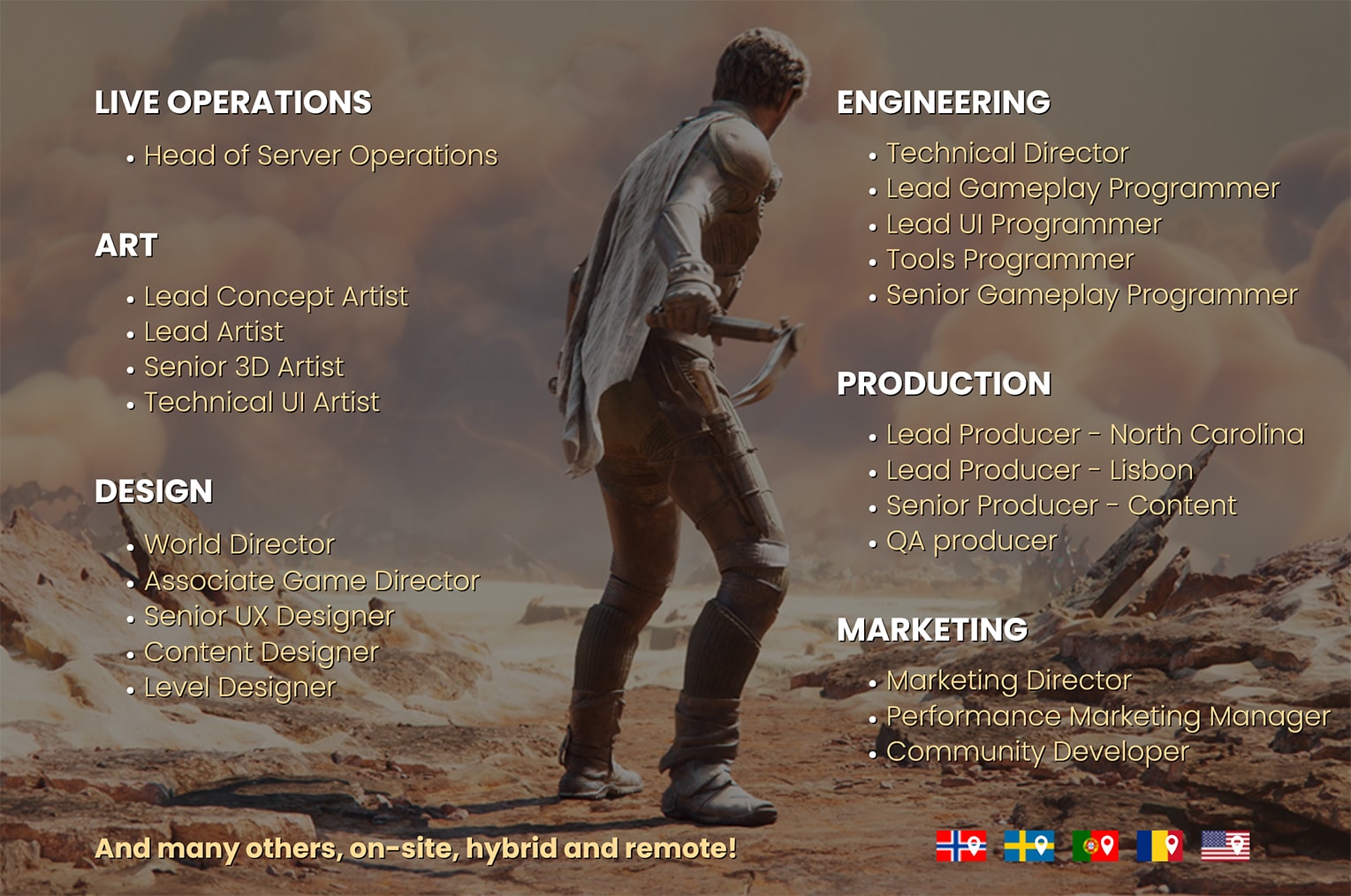 Funcom Dune open-world survival game first images concept art recruiting hiring developers US Norway
