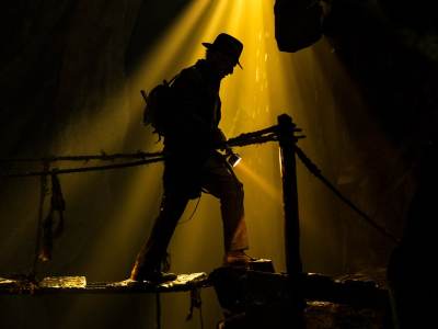 Indiana Jones 5 Release Date & First-Look Image Revealed with Harrison Ford in a cavern, James Mangold director at Lucasfilm