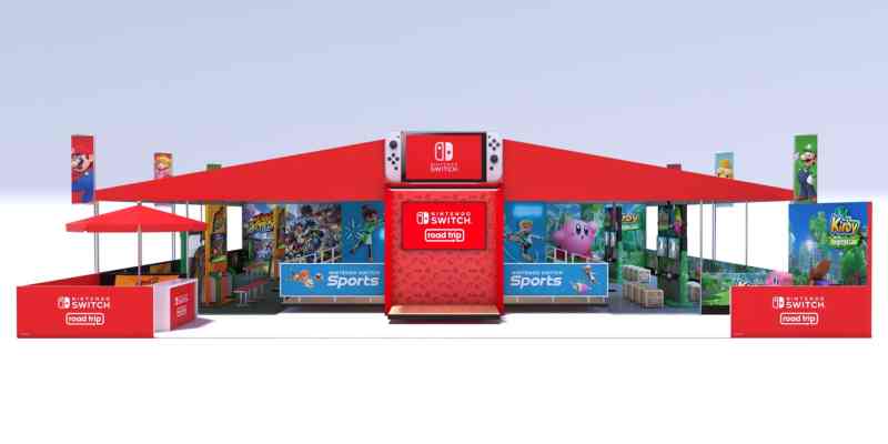 Nintendo Switch Road Trip tour US United States physical interactive hands-on experience in American cities with OLED
