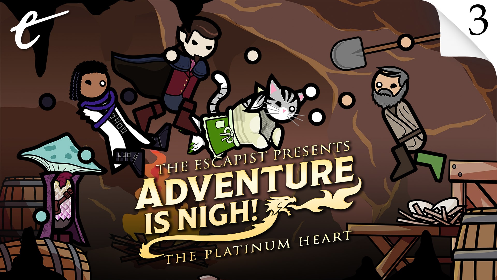 Adventure Is Nigh season 2 episode 3 Platinum Heart Adventuring Is No Yolk S2 E3 S2E3 Jack Packard D&D DM Yahtzee Croshaw KC Nwosu Amy Campbell Jesse Galena Escapist Dungeons & Dragons campaign