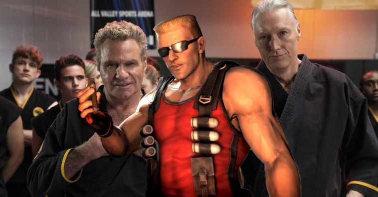 Cobra Kai creators Josh Heald, Jon Hurwitz, and Hayden Schlossberg are producing a Duke Nukem movie with Legendary Entertainment.