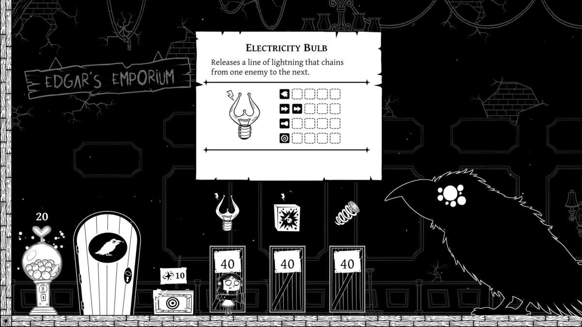 Eyes in the Dark review PC Steam EGS roguelite Under the Stairs Gearbox Publishing Victoria Bloom roguelite roguelight excellent fun fair addicting monochrome