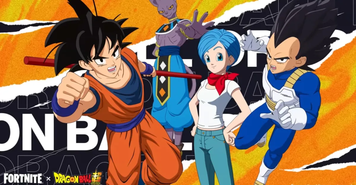 Gameplay trailer: Epic Games reveals the Fortnite x Dragon Ball Super collaboration characters (Goku with guns), items, events, & emotes Beerus Vegeta Bulma