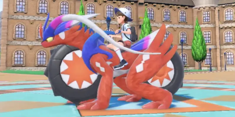 Pokémon Presents 2022: You can ride and travel on the Legendary Pokémon Koraidon and Miraidon in Scarlet & Violet as a mode of transportation drive sprinting build swimming gliding drive aquatic glide